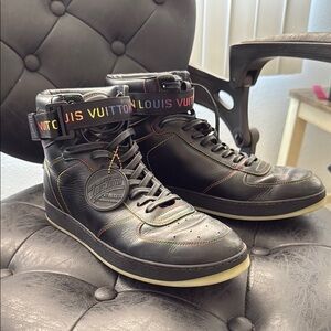 Louis Vuitton Men's Black High-Top Sneakers
